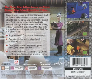 Chicken Run (US) box cover back